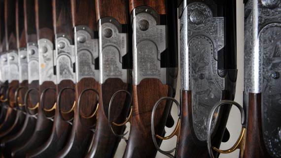 Row of Beretta shotguns