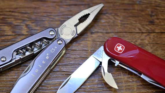 Leatherman tool and Swiss knife